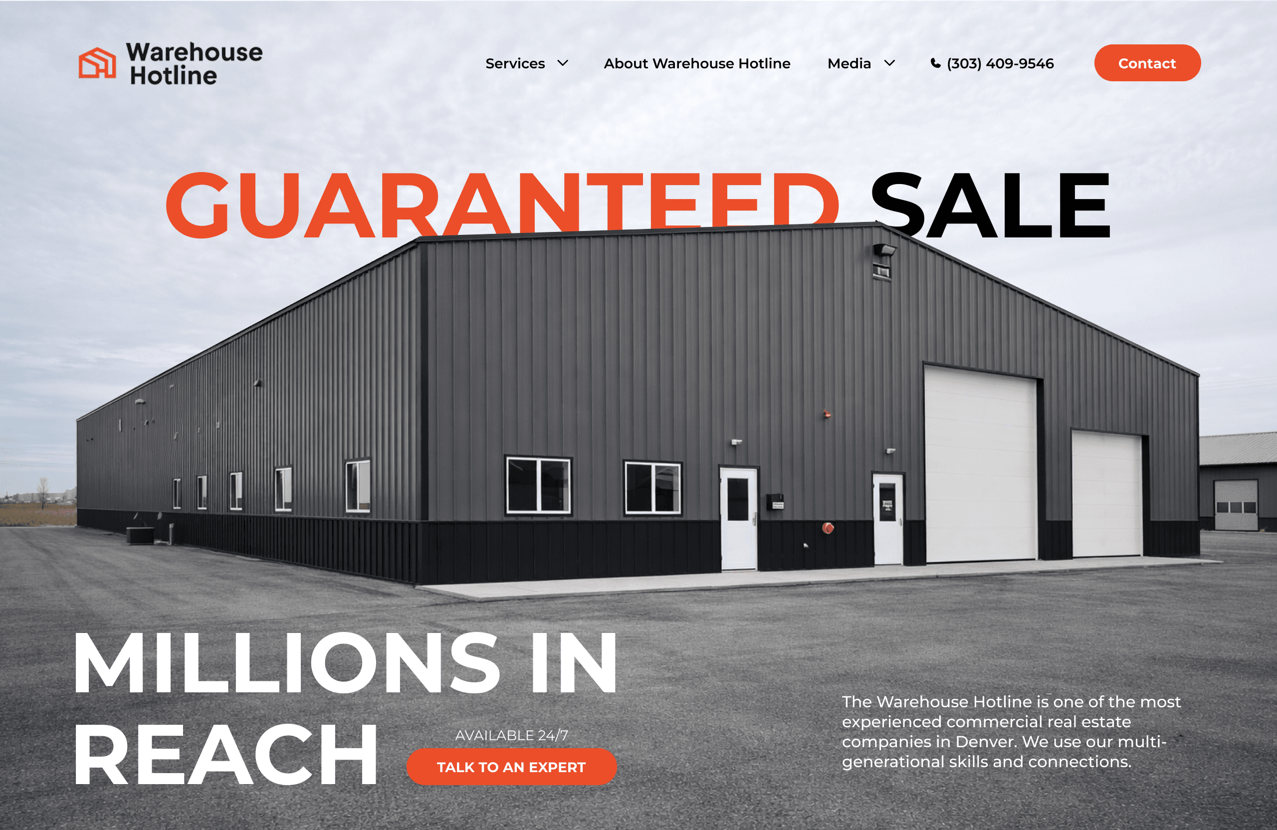 Warehouse Hotiline — Hero Section